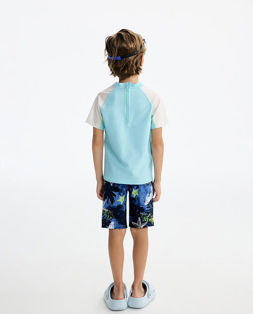 【店庆提前购】8楼爱慕儿童Aimer Kids男孩浪与鲸灵短袖泳衣AK267L491，吊牌价329元 商品图4