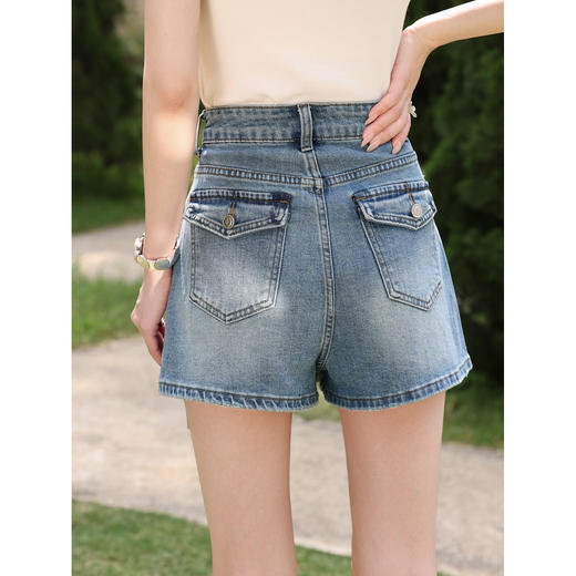 鹿向南【0417/20:00新品前1小时7折限量100件】牛仔蓝色半身裙女 商品图4