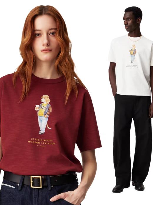 SUPERTOFU(SPTF)/ACDT-SS26-T002/摩登比格犬 柔软舒适竹节棉 数码印花 短袖T恤 商品图1