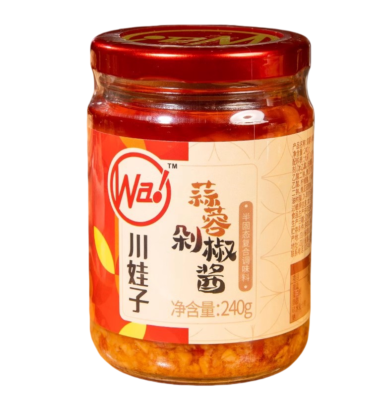 川娃子蒜蓉剁椒酱240g农家自制剁椒双椒酱超辣辣椒酱四川特产