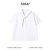 SDSA男装2026新款高贵轻奢潮牌纯色系带设计短袖T恤百搭时尚上衣 商品缩略图0