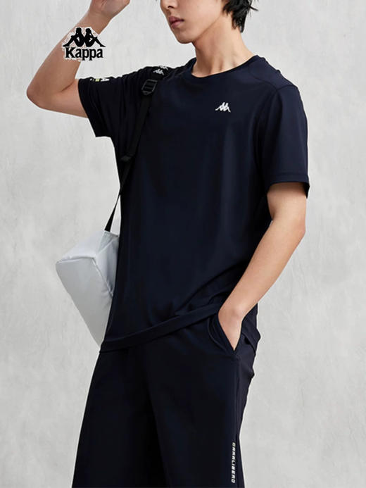 MJ｜Kappa2025夏季新款男子运动休闲针织圆领T恤衫上衣短袖 K0F32TD40 商品图2