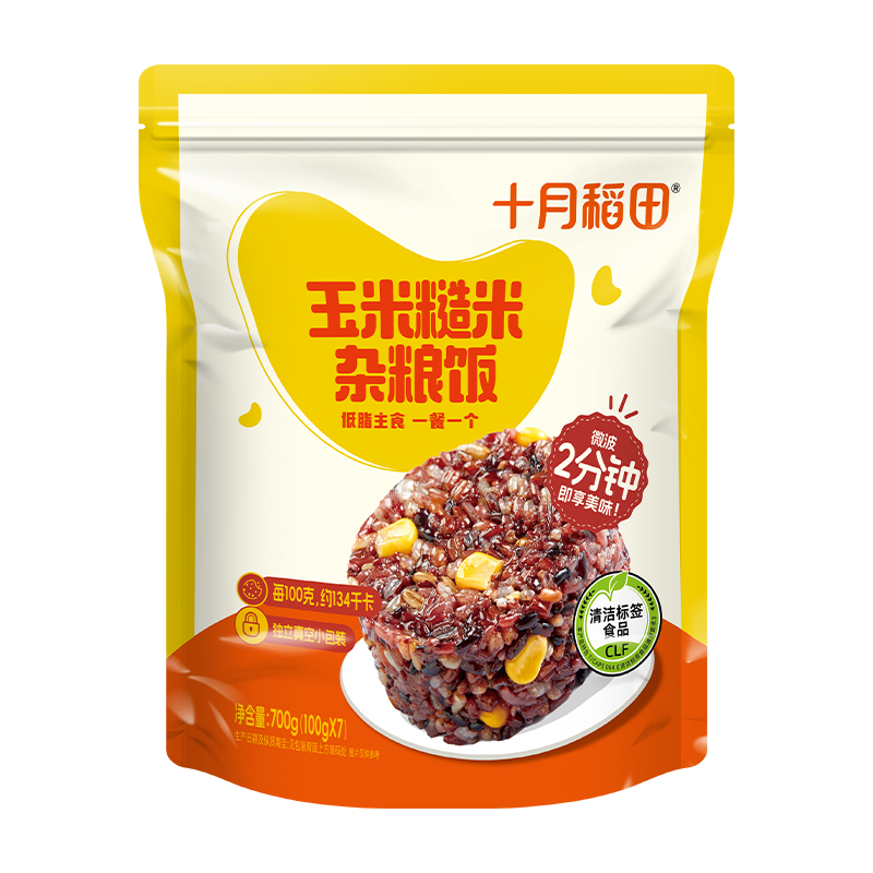 【低脂饱腹】玉米糙米饭团700g