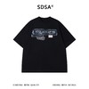 SDSA男装2026新款做旧涂鸦字母印花宽松短袖T恤美式复古休闲上衣 商品缩略图0