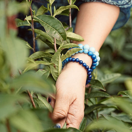 【林栖设计小店】（预售5天）LX1126006手工蓝染菩提手串（三件套6mm、8mm、10mm） 商品图5