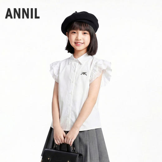 女童翻领上衣夏季新款安奈儿童装EG621806 商品图1