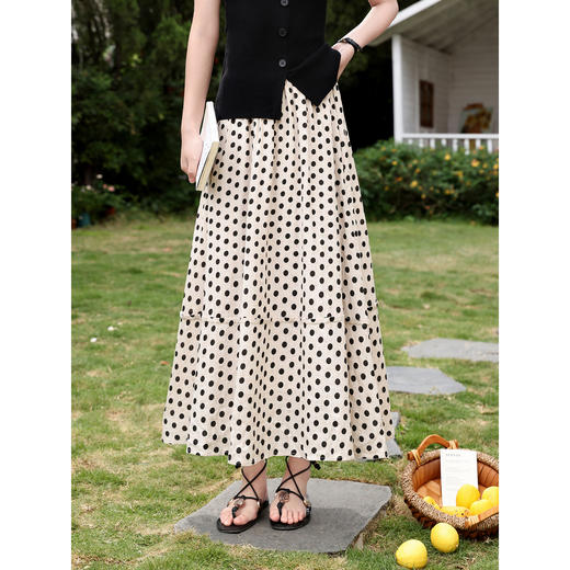 鹿向南【0417/20:00新品前1小时7折限量100件】小众波点半身裙女 商品图3