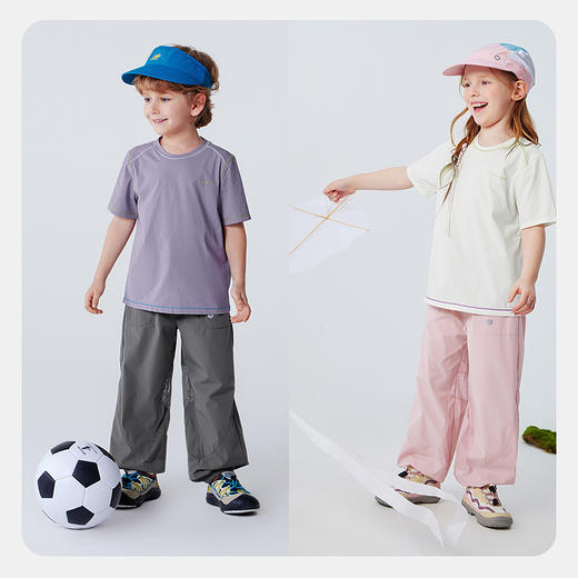 迷你巴拉巴拉儿童短袖T恤吸湿速干5A抗菌防晒上衣2026夏款UPF50+ 商品图2