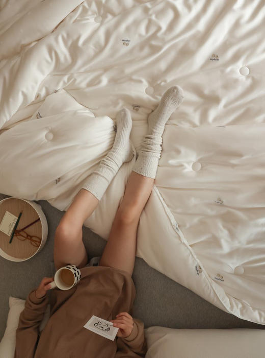 𝐔𝐒𝐃𝐀认证高奢款，钻进去就舍不得出来系列【轻奢豆式美学剪花51抗菌大豆两被】 商品图3