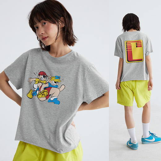 CryingCenter 复古卡通跑步小人撞色短袖Tee 哭喊中心 商品图0