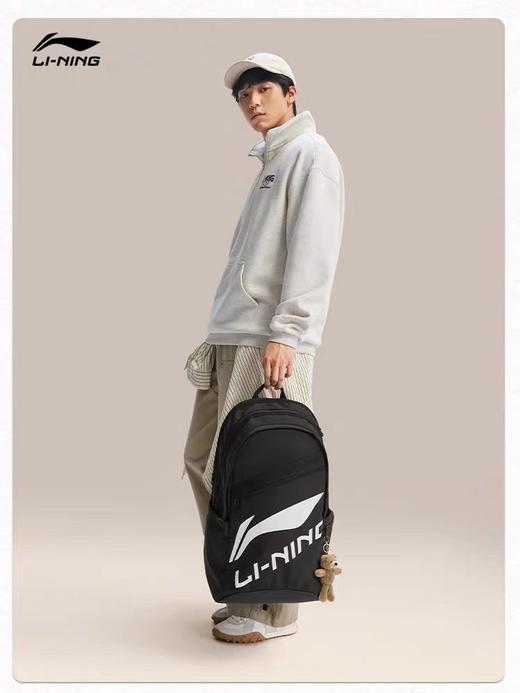 李宁双肩包2026新款徒步大学生旅行包轻便背包男女通勤运动书包ABSW207 DS 商品图2