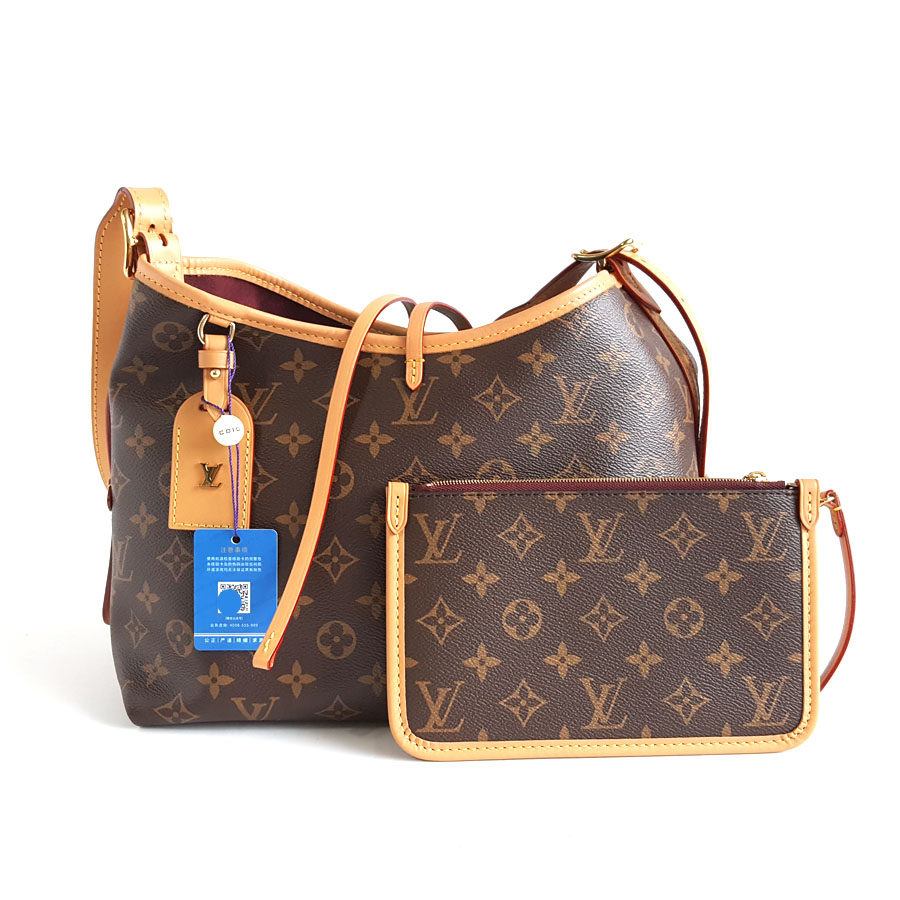 【95新】LV路易威登M46203小号棕色老花Carryall单肩斜挎包女士110426AK03