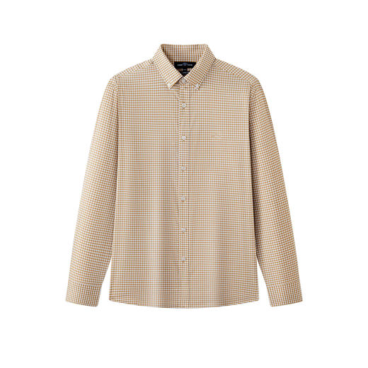 【高弹】德鲨长袖格子衬衫男2026春季新款休闲弹力上衣服男装衬衣 商品图1