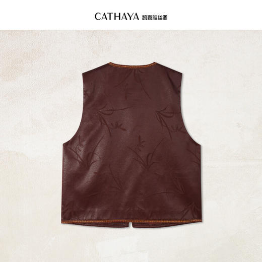 凯喜雅 中式圆领马甲 自带哑光质感 商品图2