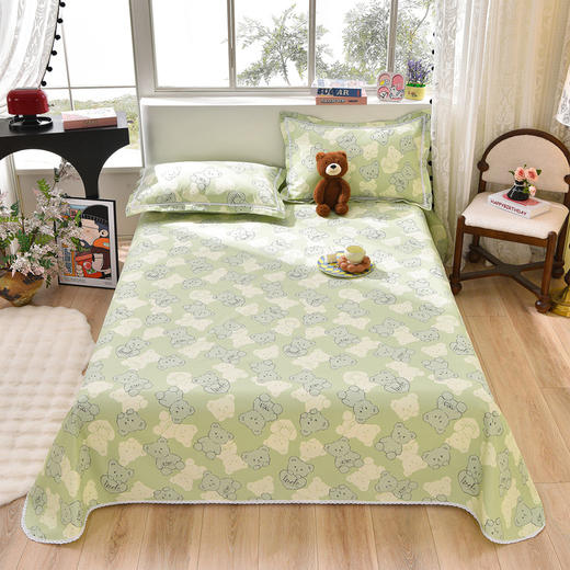 浪莎 家纺花边老粗布印花床单3件套 凉爽透气 亲肤老粗布 8款花色可选 商品图6