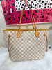 LV nf 中号 白棋盘格 米色内里 购物袋 商品缩略图0