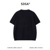 SDSA男装2026新款高贵轻奢美式简约波浪暗纹单扣针织短袖T恤百搭 商品缩略图4
