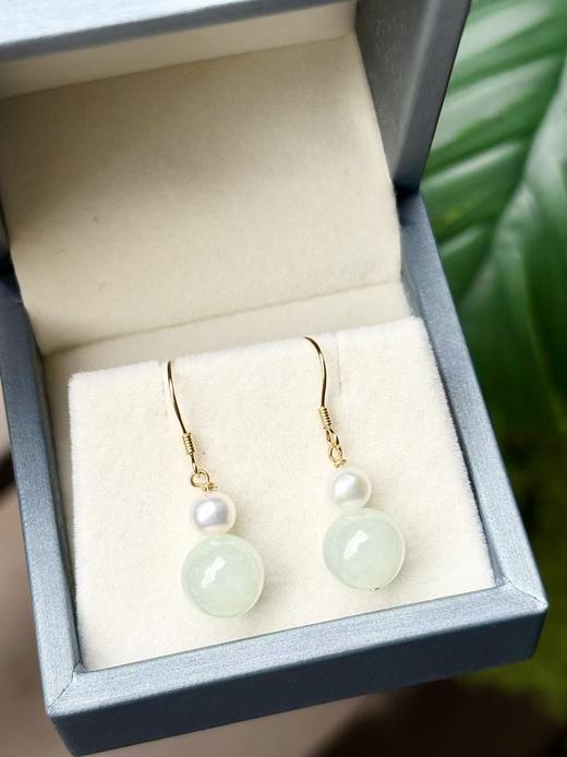 【上新福利】】新品 翡翠珍珠 耳坠 淡水珍珠 耳饰 商品图1