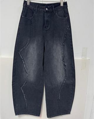 PNC美式廓形弯刀牛仔裤51224春季005991201167 商品图1