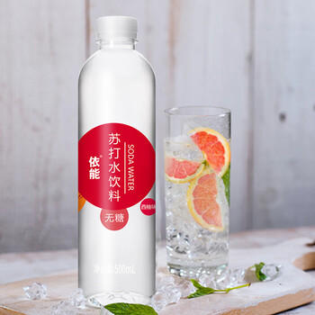 依能 锌强化 无糖无汽弱碱 苏打水饮料 500ml*24瓶 塑膜装饮品 商品图1