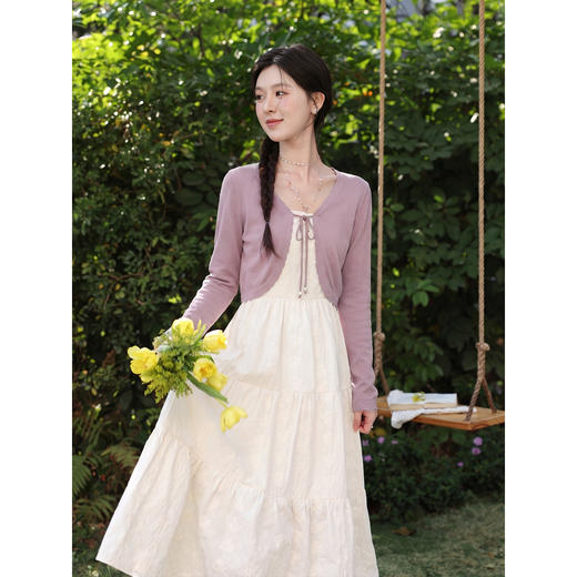 鹿向南【0417/20:00新品前1小时7折限量100件】温柔百搭紫色开衫 商品图3