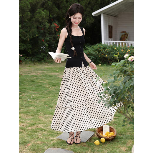 鹿向南【0417/20:00新品前1小时7折限量100件】小众波点半身裙女 商品图2