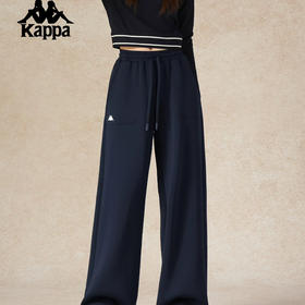 MJ｜Kappa卡帕背靠背2025新款秋季运动长裤女休闲直筒裤纯棉垂感裤子