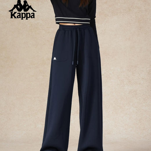MJ｜Kappa卡帕背靠背2025新款秋季运动长裤女休闲直筒裤纯棉垂感裤子 商品图0