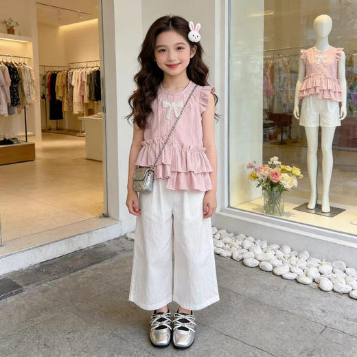 【秒杀】39.9元/套【飞袖上衣+山本裤套装】儿童夏季套装女童 商品图3