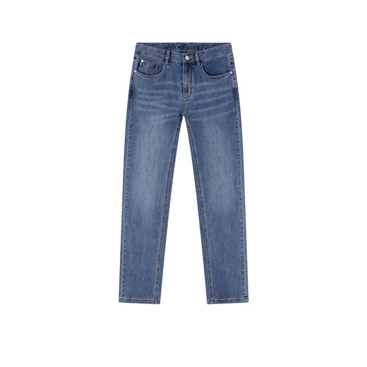 德鲨鲨鱼男装棉质直筒牛仔裤2026春夏新品弹力休闲裤子男舒适长裤 商品图4