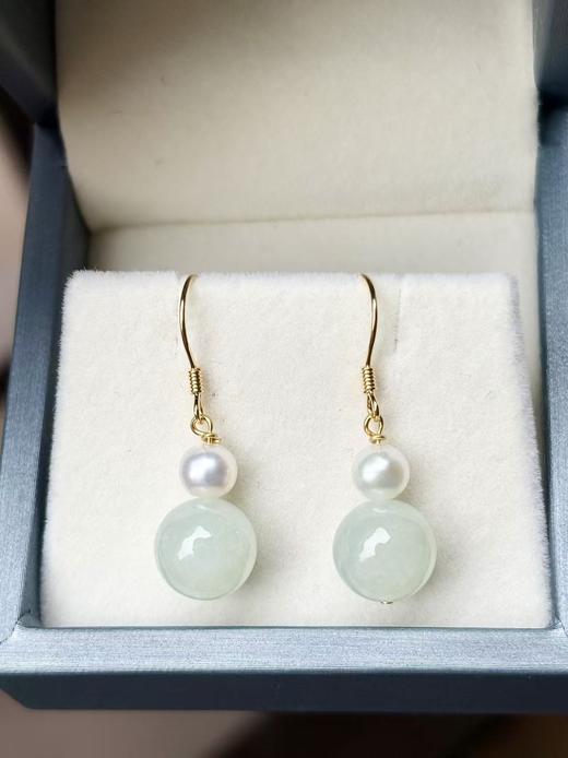【上新福利】】新品 翡翠珍珠 耳坠 淡水珍珠 耳饰 商品图4