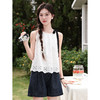 鹿向南【0417/20:00新品前1小时7折限量100件】设计感白色背心女 商品缩略图3