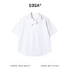 SDSA男装2026新款高贵轻奢新中式不对称斜襟短袖衬衫宽松垂感衬衣 商品缩略图0