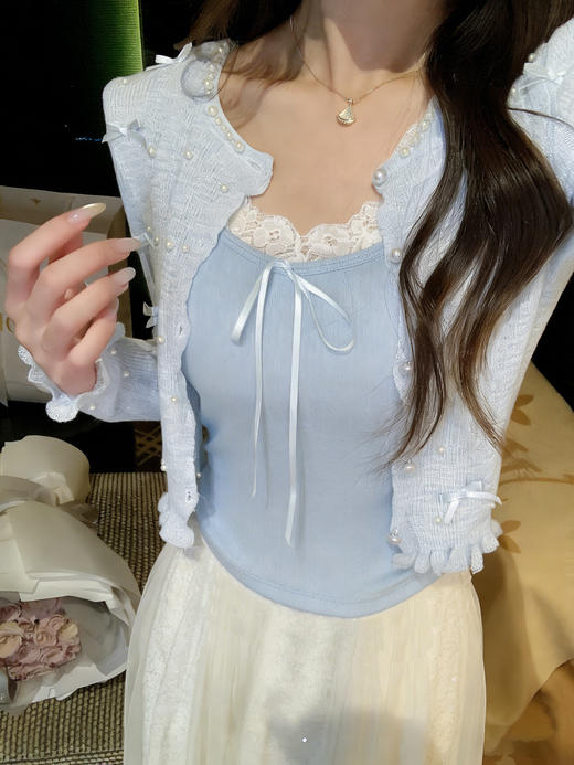 张心子【贯穿夏日】纯欲风吊带背心外穿内搭夏季法式美背内衣 U2603024 商品图7