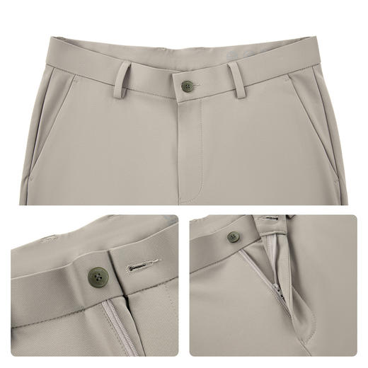 【含桑蚕丝/高弹】柒牌男式休闲裤26春季新款商务斜纹针织长裤 130H71500 商品图3