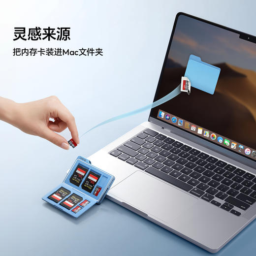 Ulanzi优篮子 DC01闪存卡盒多功能合一SD卡TF卡内存卡盒USB3.1高速传输数据Type-C接口手机电脑相机读卡器 商品图1