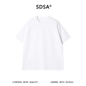 SDSA男装2026新款高贵轻奢简约肌理感纯色圆领短袖T恤百搭时尚潮