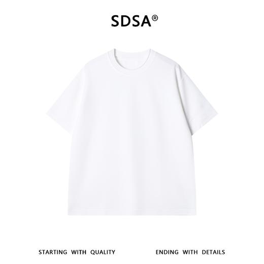 SDSA男装2026新款高贵轻奢简约肌理感纯色圆领短袖T恤百搭时尚潮 商品图0