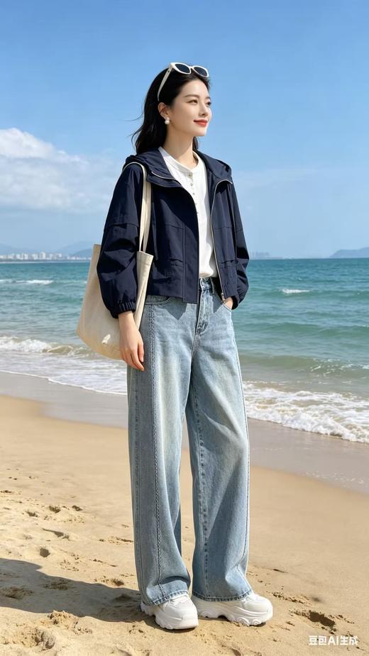 64F017春款上新短款连帽外套 商品图1