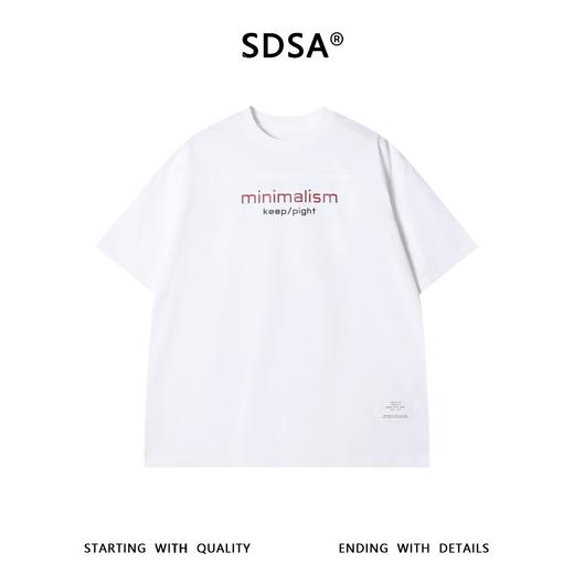 SDSA男装2026新款高贵轻奢极简字母印花宽松短袖T恤高级感上衣 商品图0