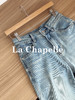 专柜实拍【莱赛尔+棉】拉夏贝尔/La Chapelle版正不挑人！高腰显瘦复古直筒牛仔裤弹力舒适百搭长裤 商品缩略图5