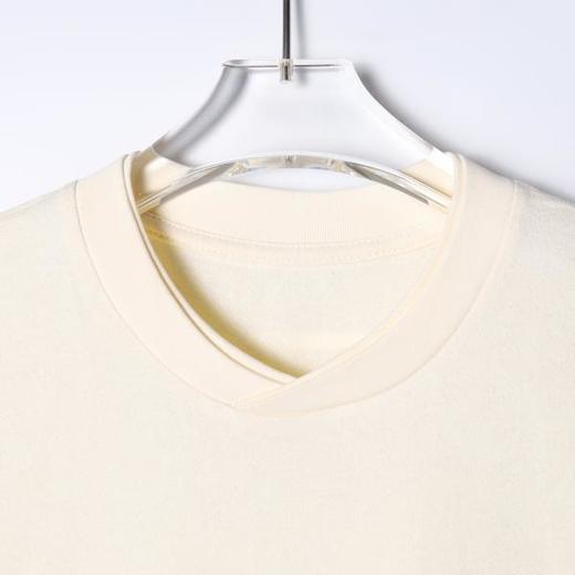 SDSA男装2026新款高贵轻奢休闲简约风拼接双层领短袖T恤百搭宽松 商品图1