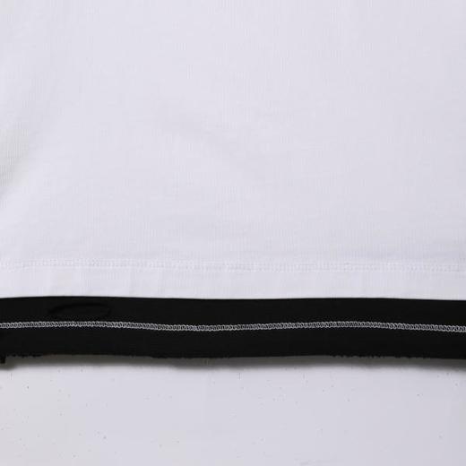 SDSA男装2026新款轻奢潮牌宽松撞色下摆拼接破洞圆领短袖T恤百搭 商品图2