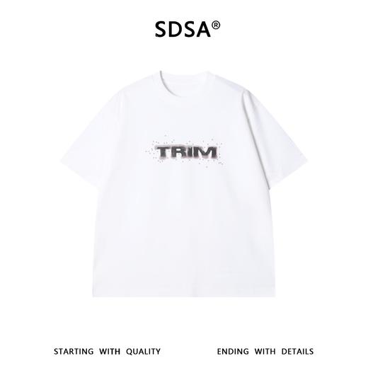 SDSA男装2026新款高贵轻奢美式潮牌印花字母烫钻圆领短袖T恤百搭 商品图0