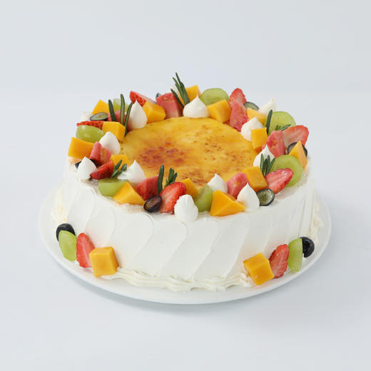 【布蕾鲜果乐园】焦糖布蕾鲜果蛋糕，烤布蕾焦香嫩滑，鲜果满铺果香四溢，奶香果香双重满足！（武汉幸福西饼） 商品图3