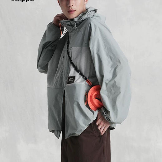 MJ｜Kappa卡帕背靠背防风衣新款男防晒休闲外套连帽开衫K0E32FJ72 商品图1