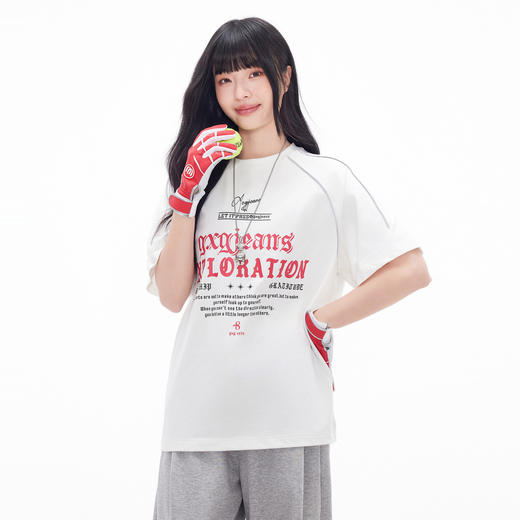 gxgjeans男装 多色线条撞色美式运动圆领短袖T恤男生 26夏新品 商品图2