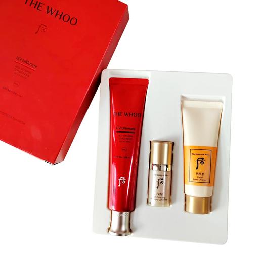 Whoo 后 拱辰享御阳维他命防晒霜三件套（防晒75ml+精华8ml+洁面40ml） 商品图0