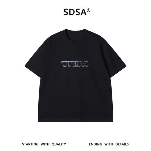 SDSA男装2026新款高贵轻奢美式潮牌印花字母烫钻圆领短袖T恤百搭 商品图0