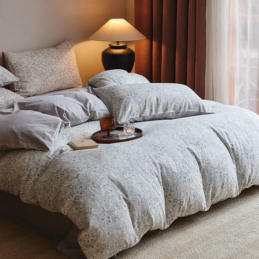 【出口转内销】品牌源头工厂直发 实实在在的纯棉床品 「60支贡缎 / 母婴A类双层纱」款 四件套可选 柔软透气 四季可用 10种高定花色 又美又舒服 商品图1